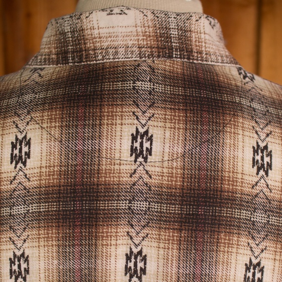 Vintage 90's Actif 100% Cotton Southwestern Button Down Shirt Made In The USA - Picture 14 of 17